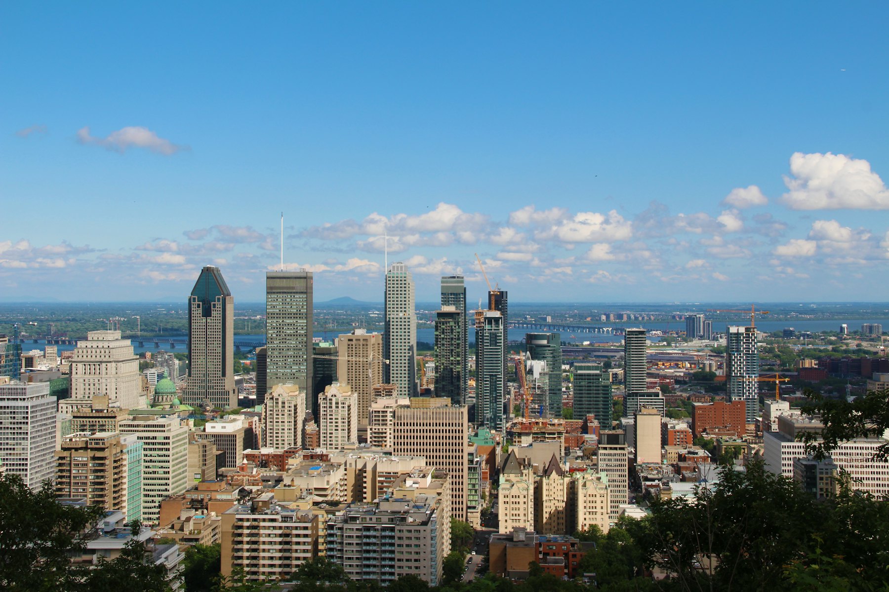 Le centre-ville de Montréal vu du Mont-Royal